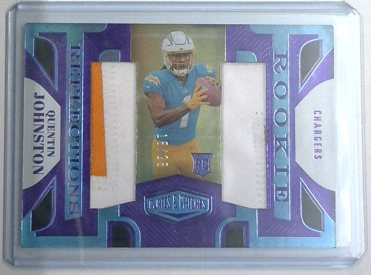 2023 Panini Plates & Patches QUENTIN JOHNSTON Rookie Reflections Patch #’d /25