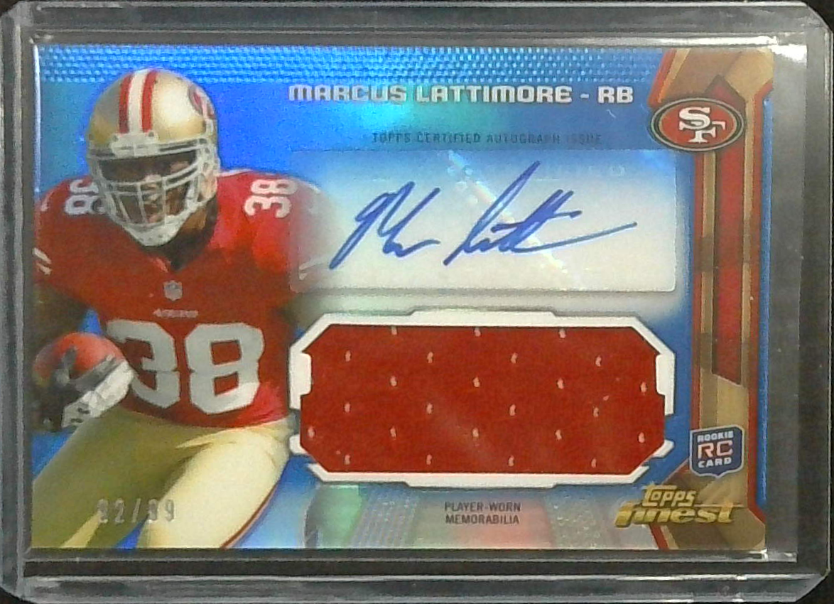 2013 Topps Finest Marcus Lattimore RPA Rookie Auto /99