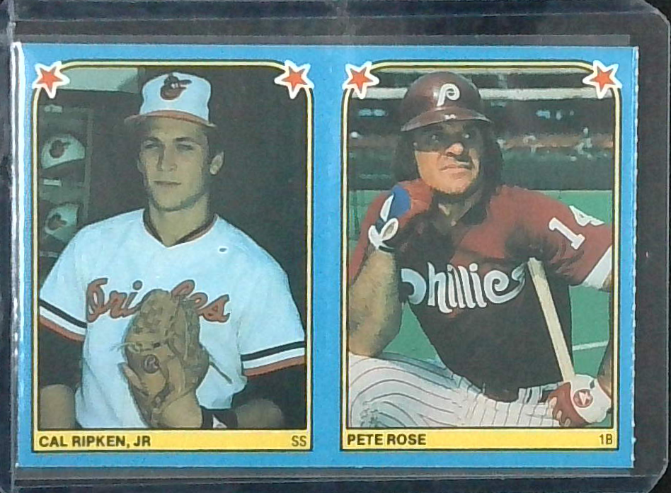 1983 Fleer stickers Cal Ripken Jr & Pete Rose