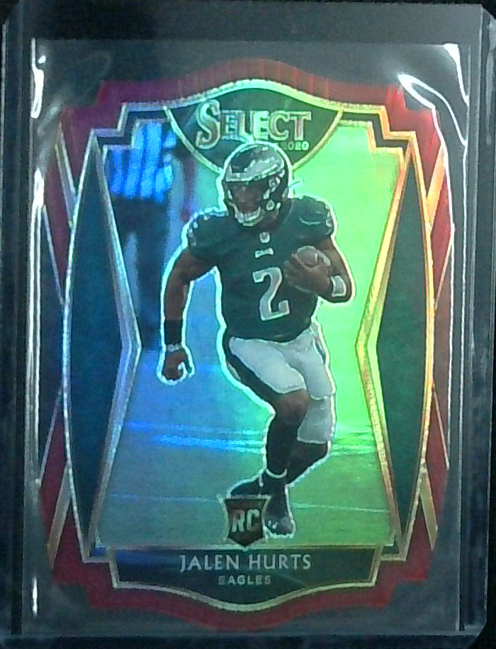 2020 Select Jalen Hurts Rookie Premier Level Maroon Die-Cut Prizm #150