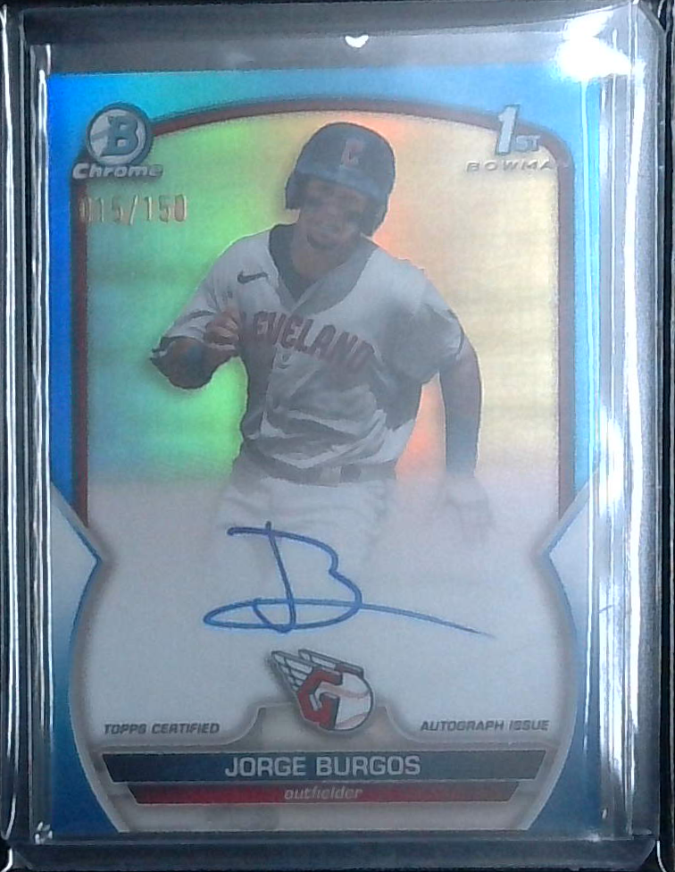 2023 Bowman 1st Chrome Prospects Auto Blue Refractor Jorge Burgos #d/150
