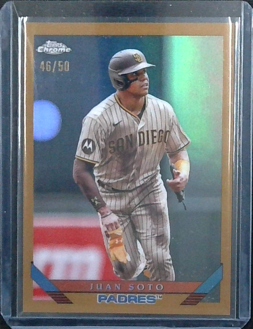 2023 TOPPS CHROME LIDS MITCHELL & NESS JUAN SOTO GOLD REFRACTOR /50