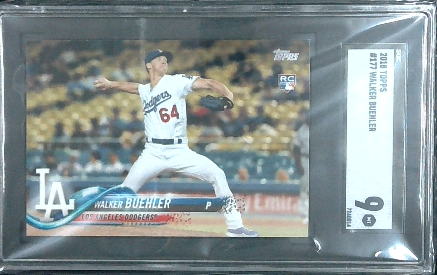 2018 Topps Walker Buehler #177 Rookie Card SGC 9
