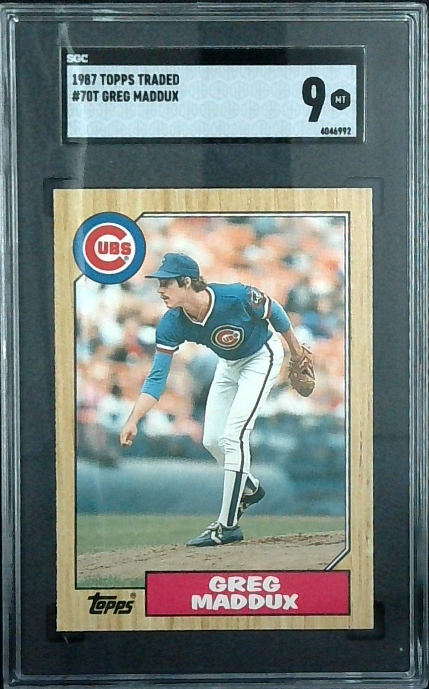 1987 Topps Traded Greg Maddux #70T SGC 9