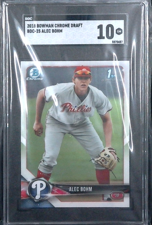 2018 Bowman Draft 1st Bowman Chrome Alec Bohm SGC 10
