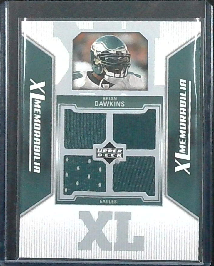 2004 Upper Deck Brian Dawkins XL Memorabilia Quad Relic