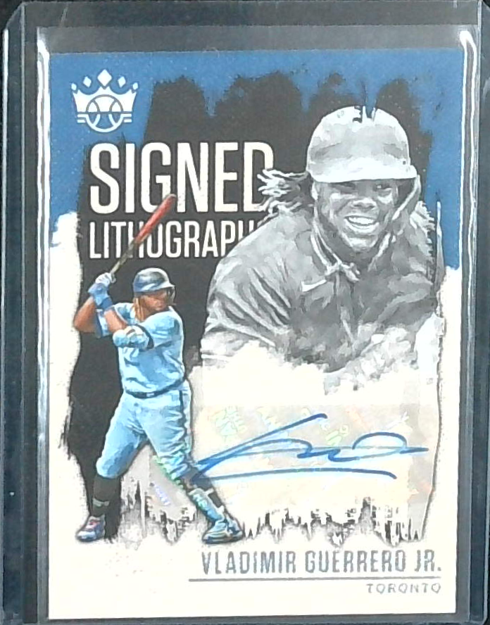 2021 PANINI DIAMOND KINGS VLADIMIR GUERRERO JR AUTO SIGNED LITHOGRAPHS BLUE JAYS