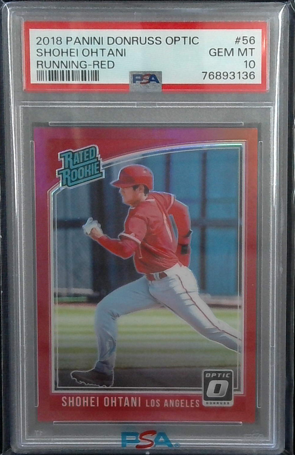 2018 Optic Shohei Ohtani Red rated Rookie /99 PSA 10