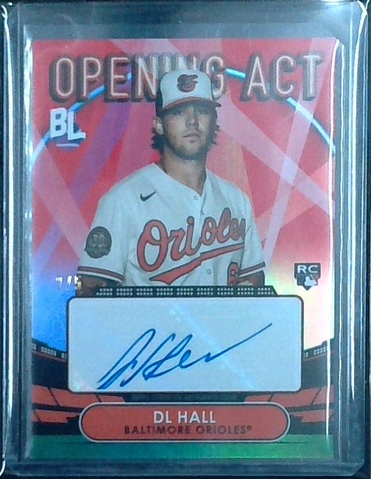 2023 Topps Big League DL Hall Opening Act RED Rookie Auto /5