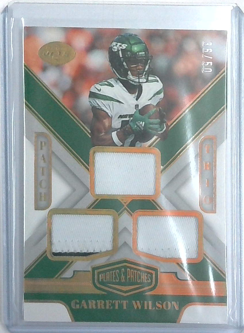 2023 PANINI PLATES & PATCHES GARRETT WILSON PATCH TRIO #PT-GW /50