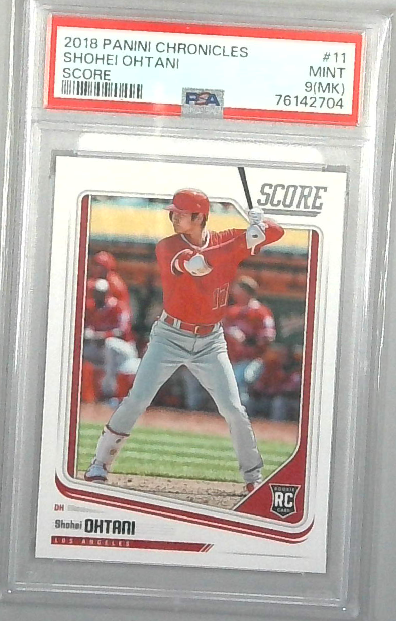 SHOHEI OHTANI 2018 PANINI CHRONICLES SCORE #11 MINT PSA 9 RC ROOKIE