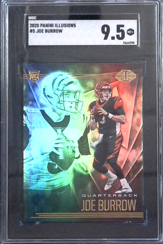2020 Panini Illusions Joe Burrow Rookie SGC 9.5