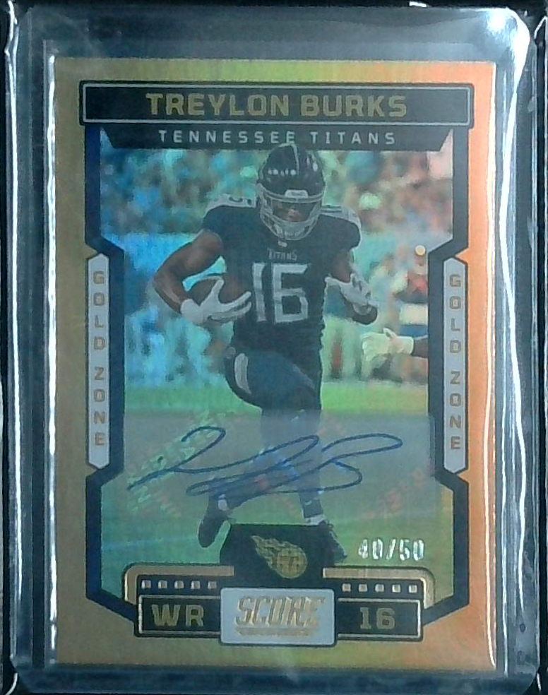 2023 Score Treylon Burks Auto Tennessee Titans #'d 40/50