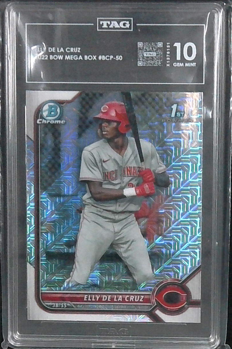2022 Bowman Elly De La Cruz 1st Mojo TAG 10