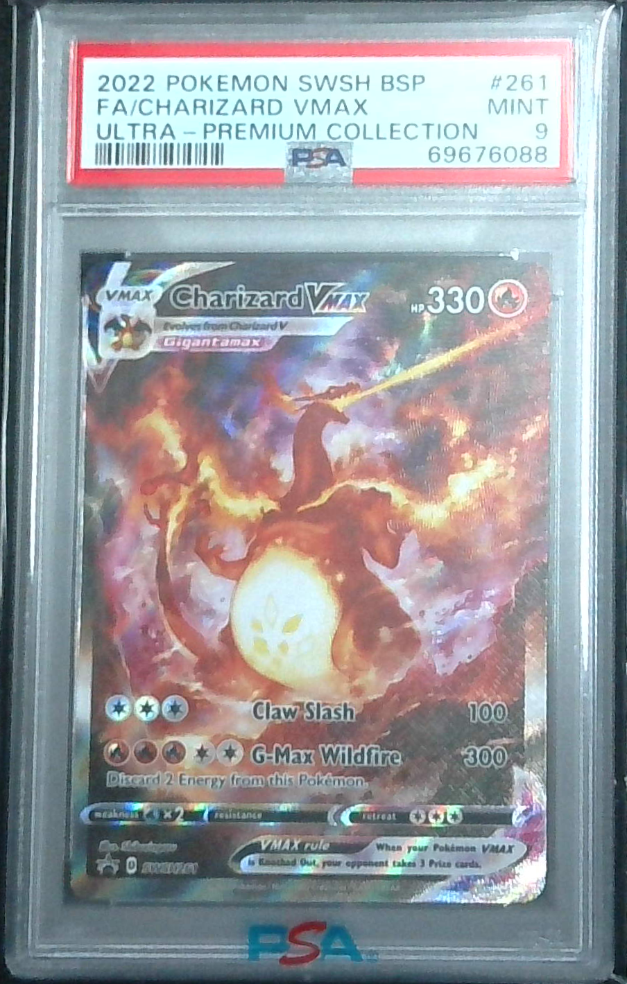 Pokemon Ultra Premium Collection UPC: Charizard VMAX SWSH261 Promo - PSA 9