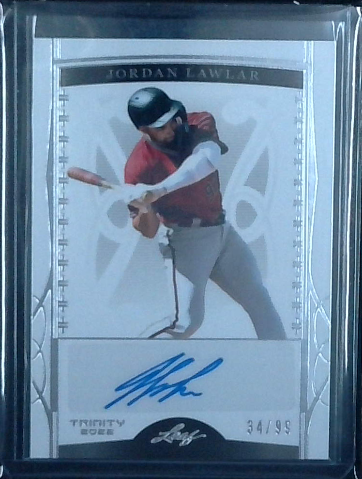 Jordan Lawlar Silver Auto /99 - 2022 Leaf Trinity - Arizona Diamondbacks