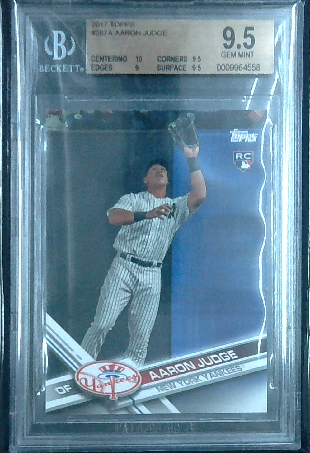 Aaron Judge Rookie Card 2017 Topps Chrome #169 BGS 9.5