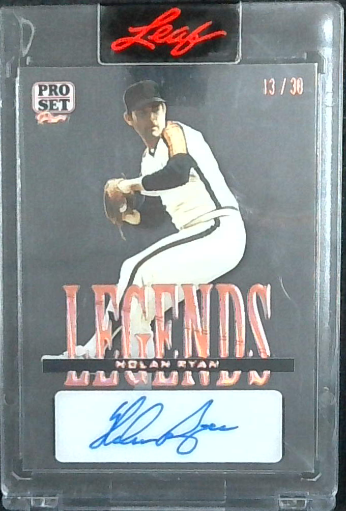 2023 Leaf Pro Set Pure Legends Nolan Ryan Auto Autograph 13/30