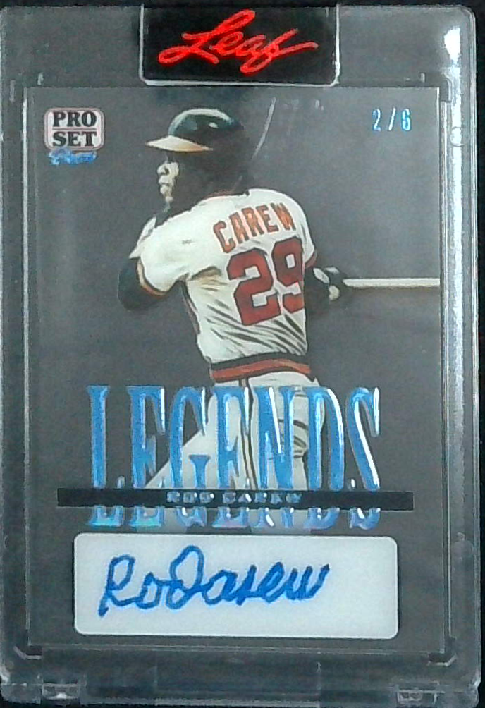 2023 Leaf Pro Set Pure Legends Blue Spectrum Rod Carew AUTO 2/6