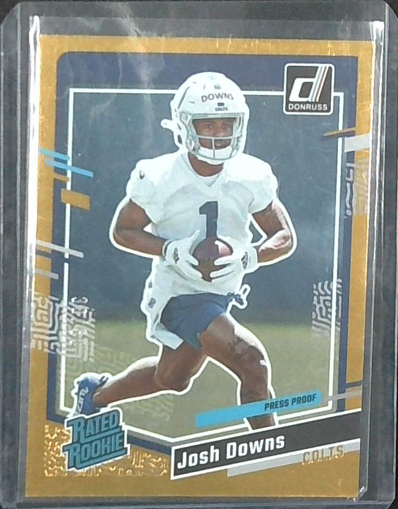 2023 Donruss Rated Rookie Josh Downs Press Proof GOLD /50