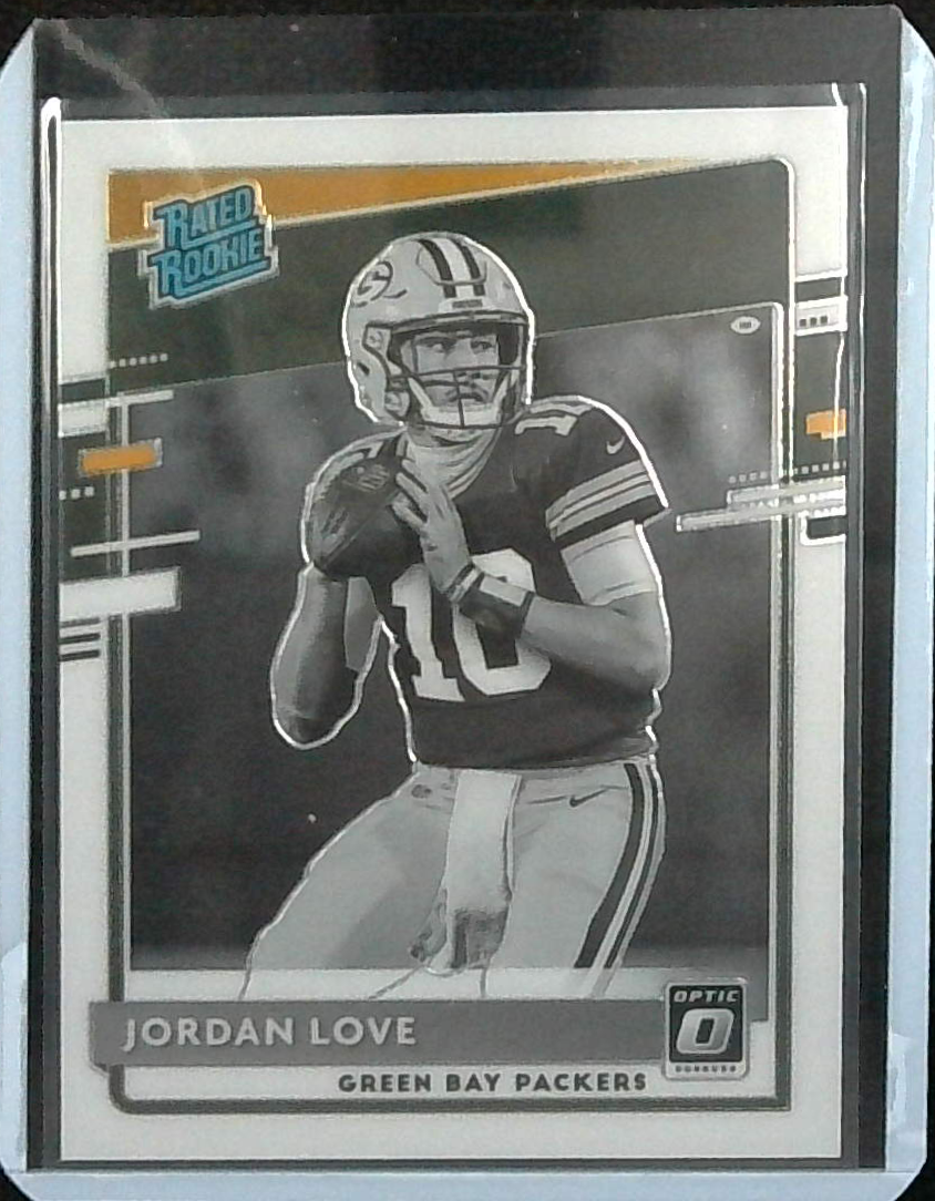 2020 Donruss Optic Jordan Love Black / White Negative Rookie