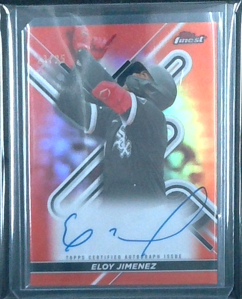 2022 FINEST AUTO ORANGE REFRACTORS #FAEJ ELOY JIMENEZ #'d 05/25