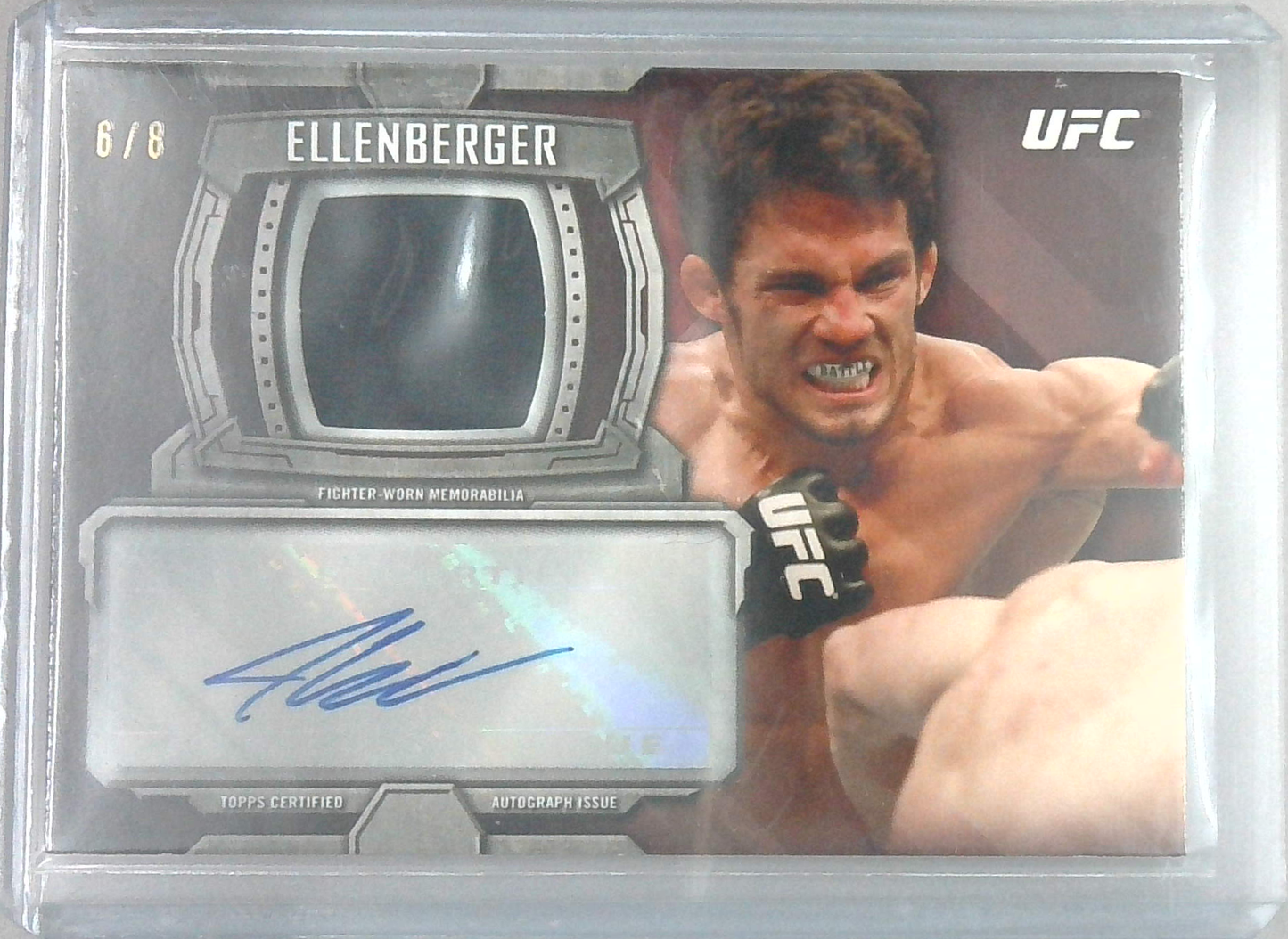 2014 Topps UFC Knockout Auto Relic 6/8 Jake Ellenberger