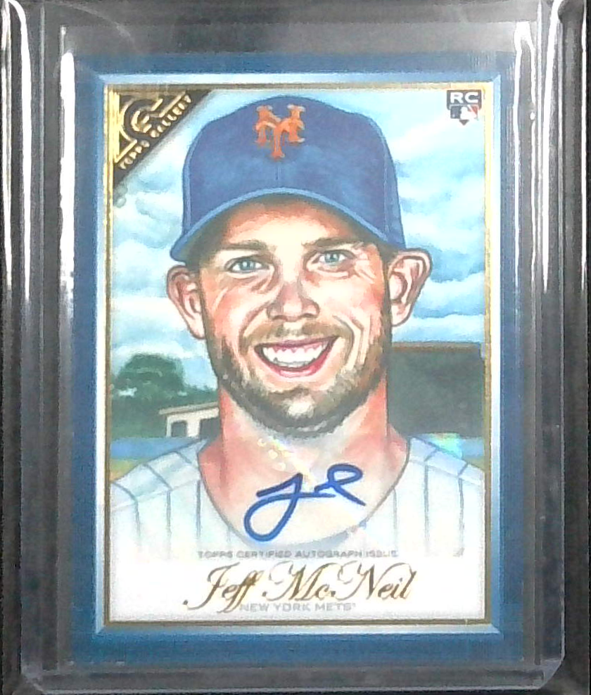 2019 Topps Gallery Jeff McNeil Blue Rookie Autograph Auto RC #50/50 Mets