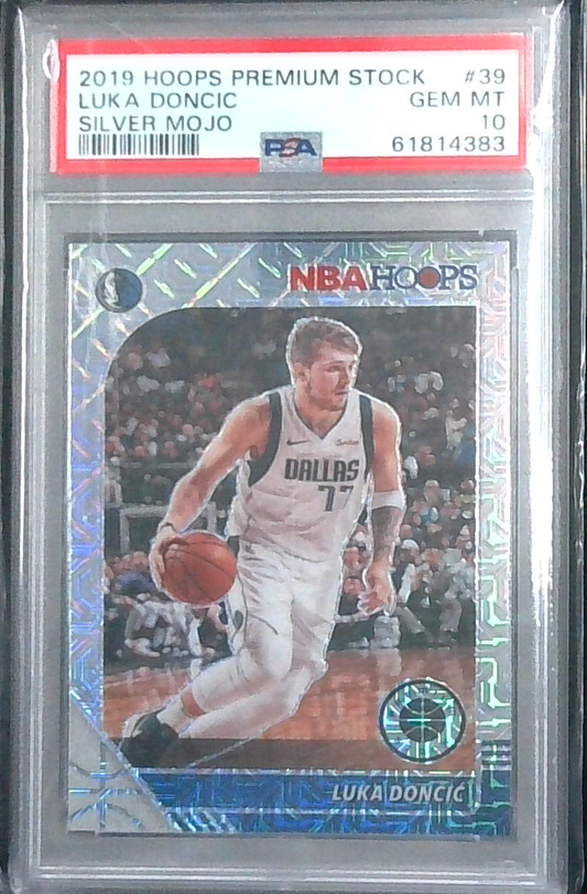 LUKA DONCIC 2019-20 NBA HOOPS PREMIUM STOCK SILVER MOJO PRIZM PSA 10