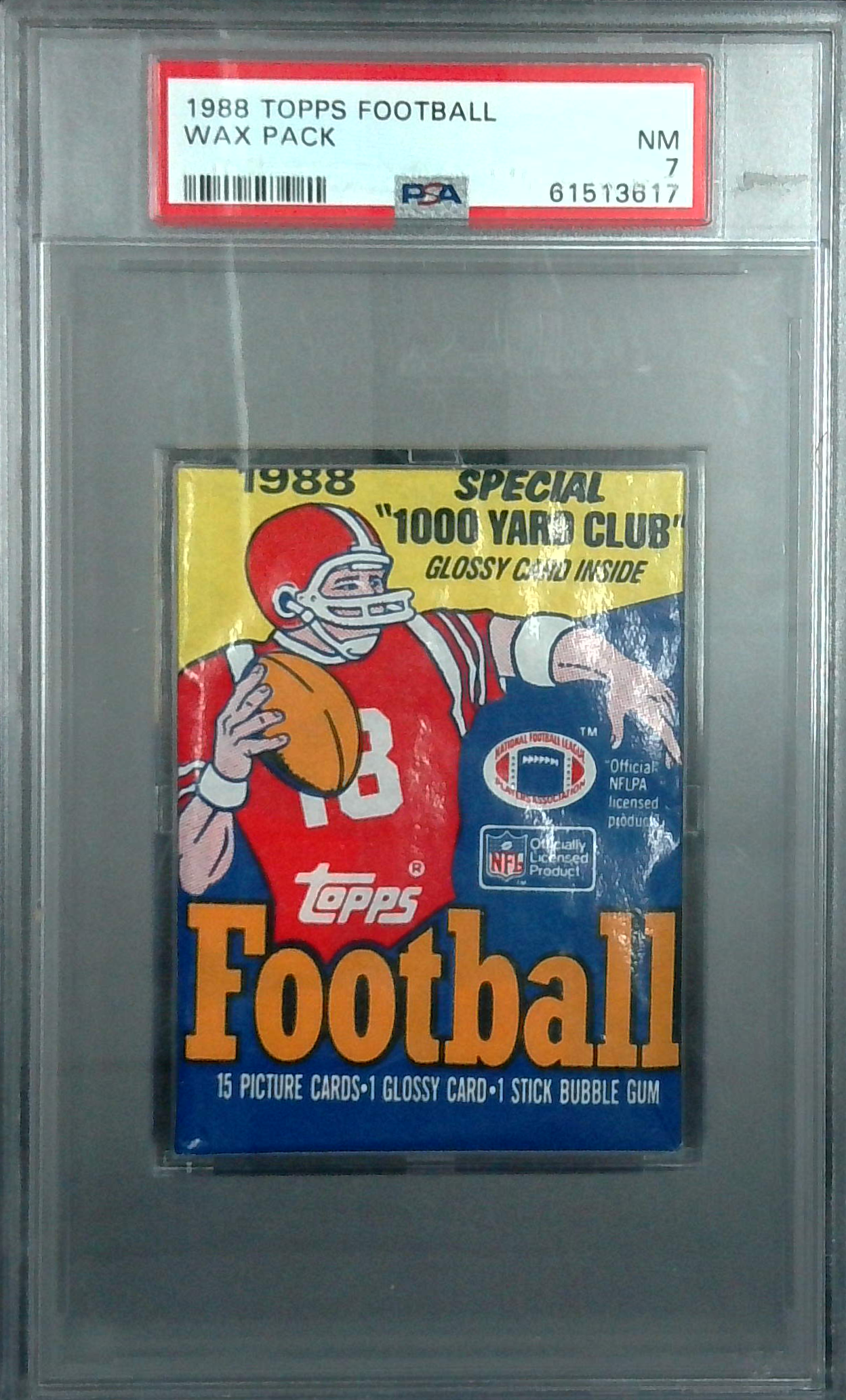 1988 TOPPS FOOTBALL WAX PACK PSA 7