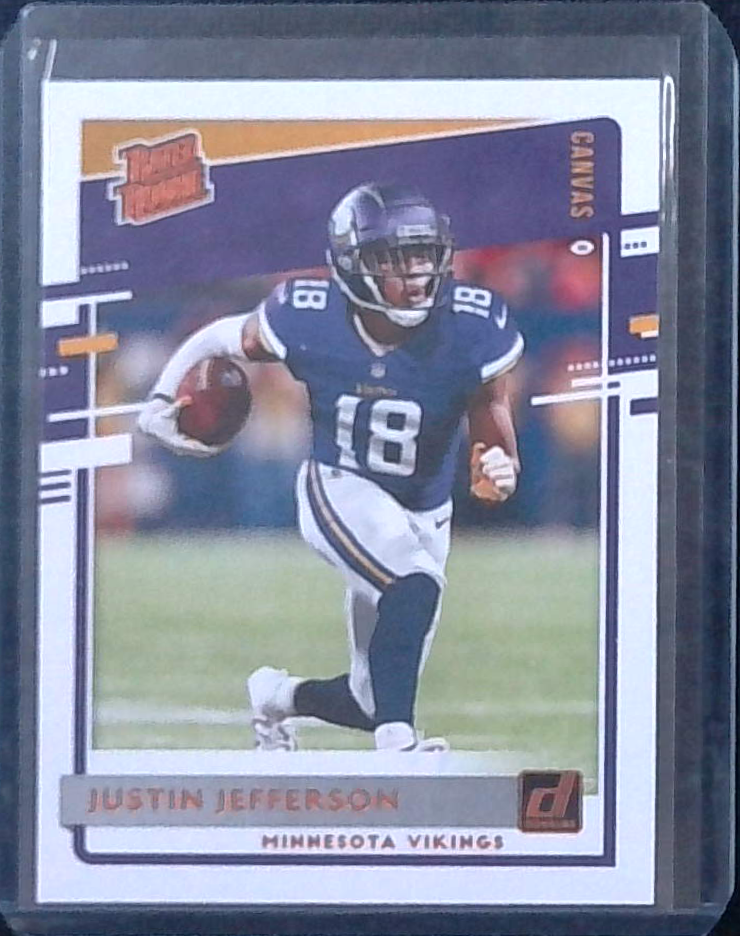 2020 Panini Donruss Justin Jefferson Rated Rookie Canvas