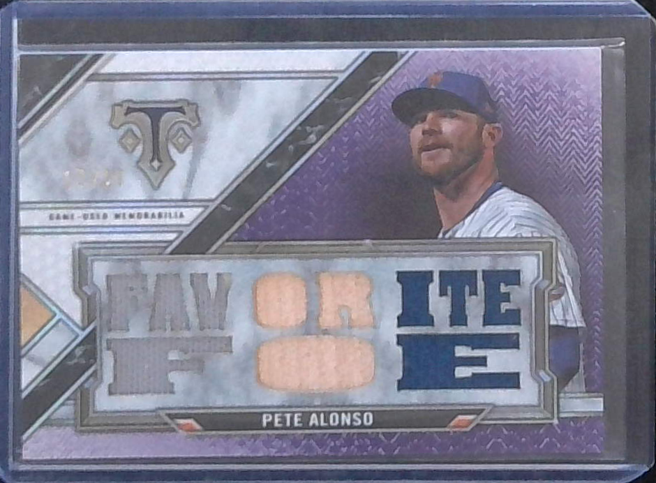 2021 Topps Triple Threads Pete Alonso Game Used 3 Patch Purple /27
