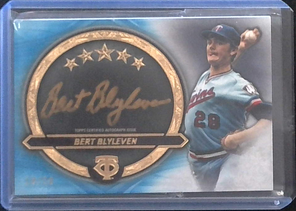 2021 Topps Five Star Bert Blyleven Golden Graphs Blue Auto 18/20