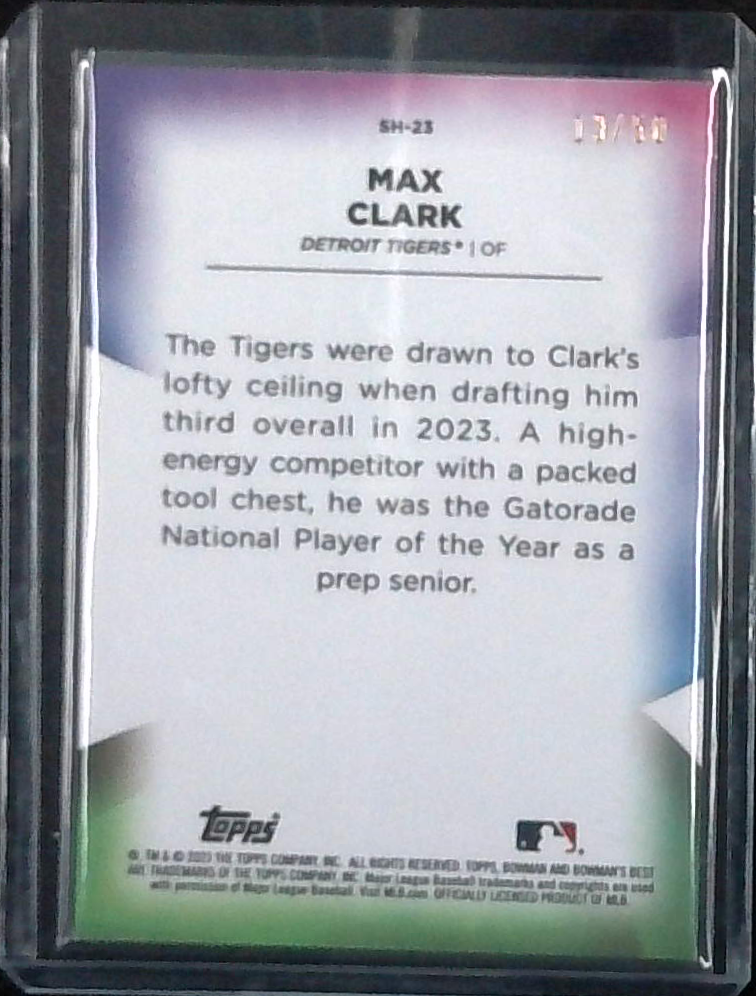 2023 BOWMANS BEST MAX CLARK SHELLACKED LAVA /50