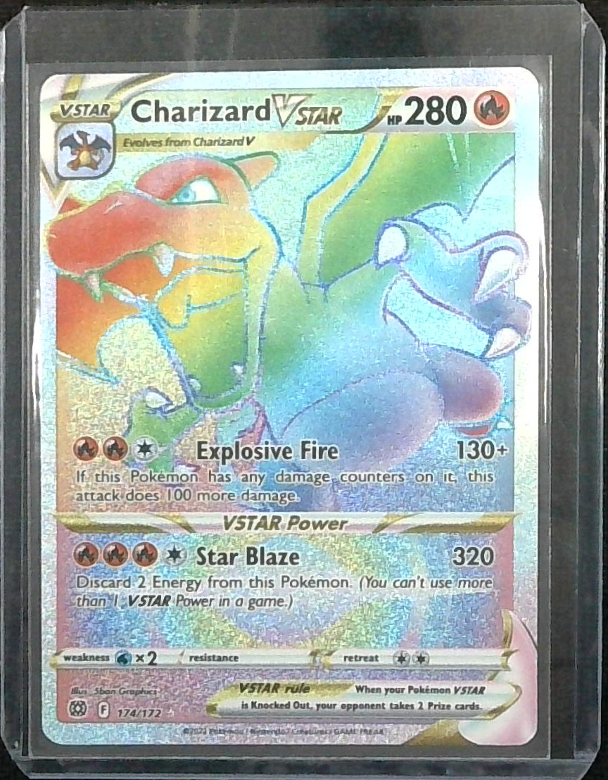 Charizard Vstar - 174/172 Brilliant Stars Rainbow Pokemon