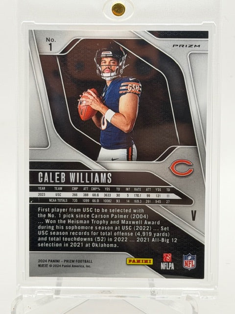 2024 Prizm Caleb Williams Rookie Variation Silver #1 Chicago Bears