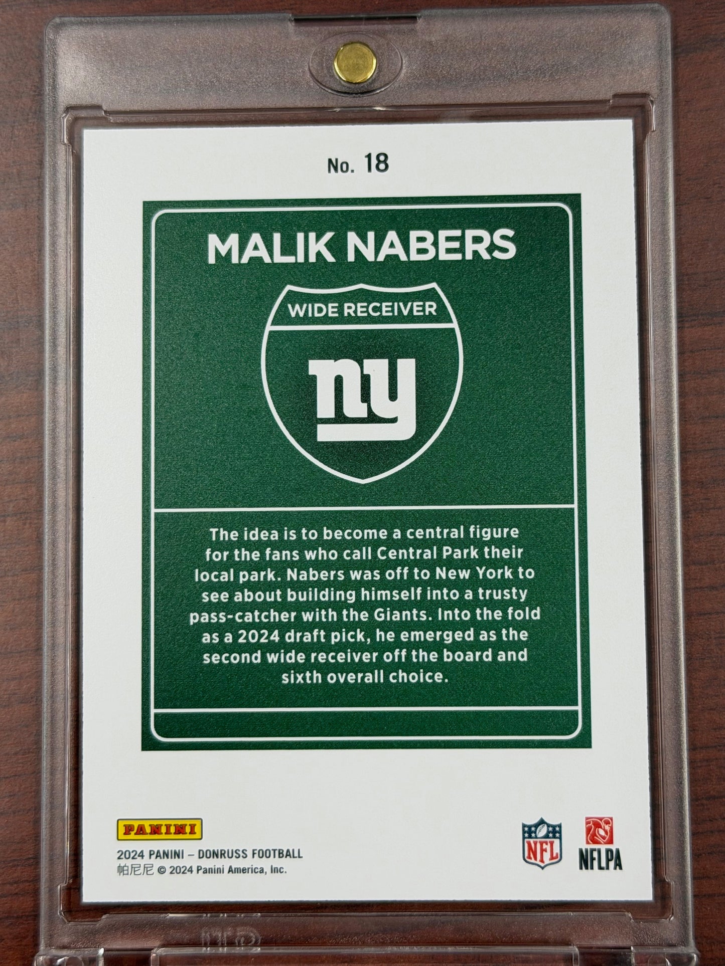 2024 Donruss Downtown #18 Malik Nabers Giants RC Rookie SSP CASE HIT