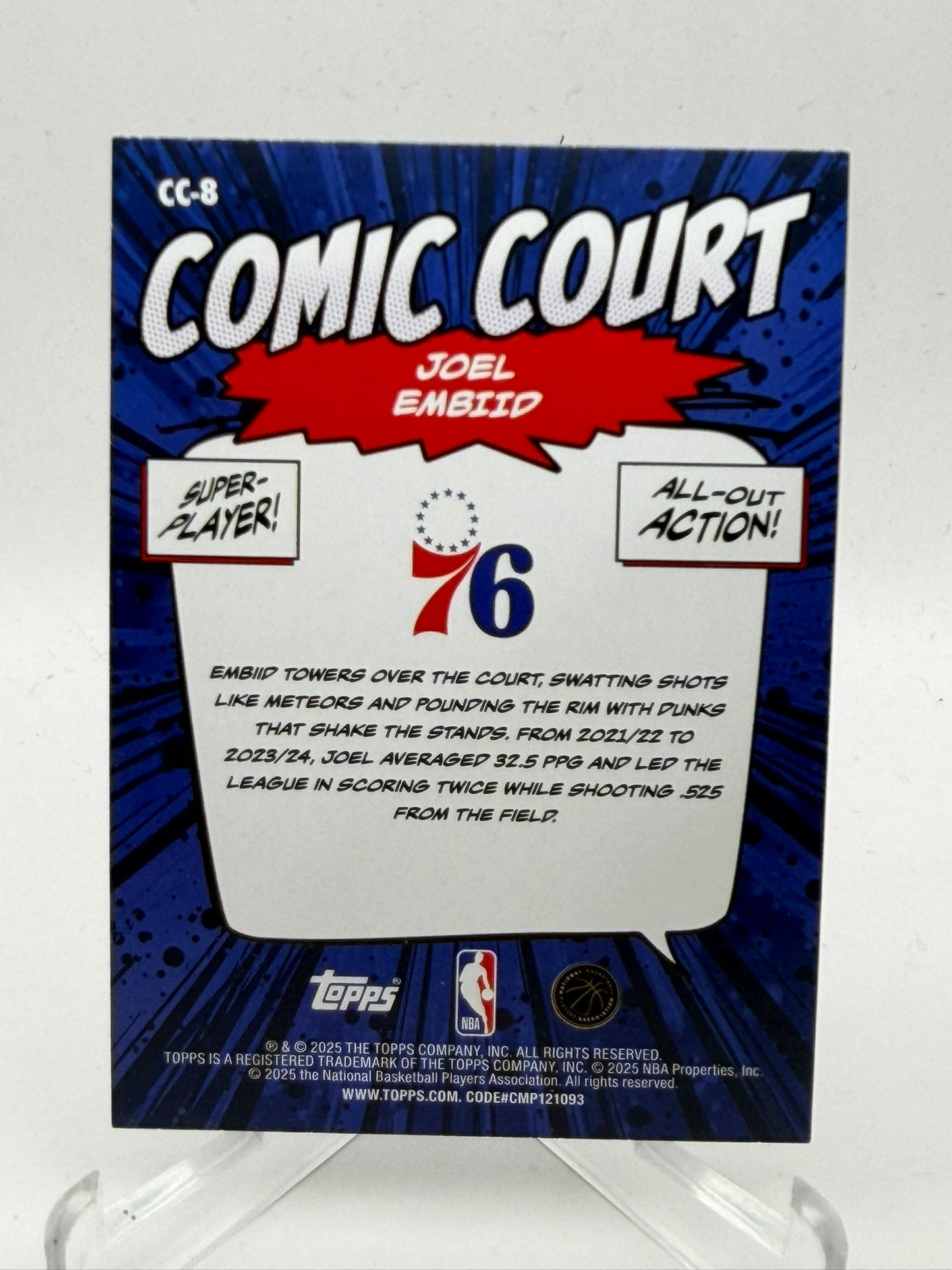 2025-26 Topps Joel Embiid - Comic Court - Case Hit SSP - #CC-8