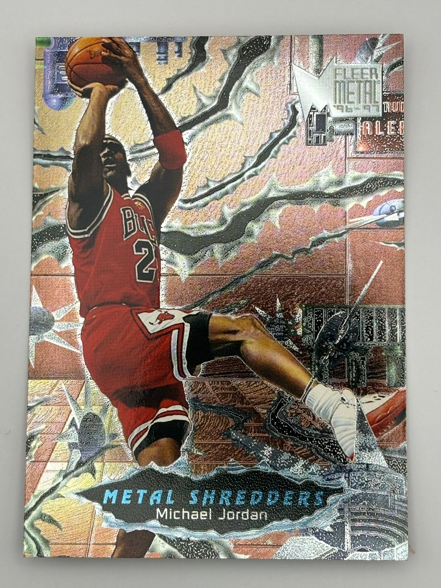 1997 Fleer Metal 96-97 Metal Shredders MICHAEL JORDAN #241 Chicago Bulls