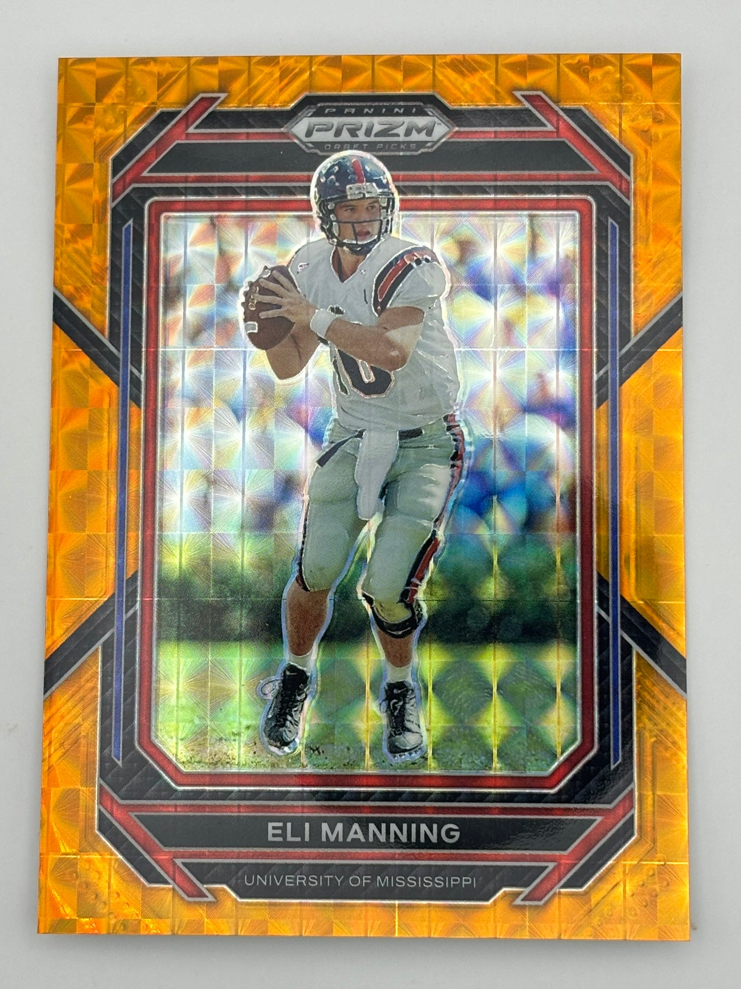 2023 Prizm Draft Picks Eli Manning Orange Finite Prizm /39
