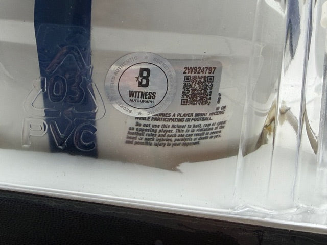 Edgerrin James Indianapolis Colts Signed Riddell Rave Mini Helmet (Beckett)