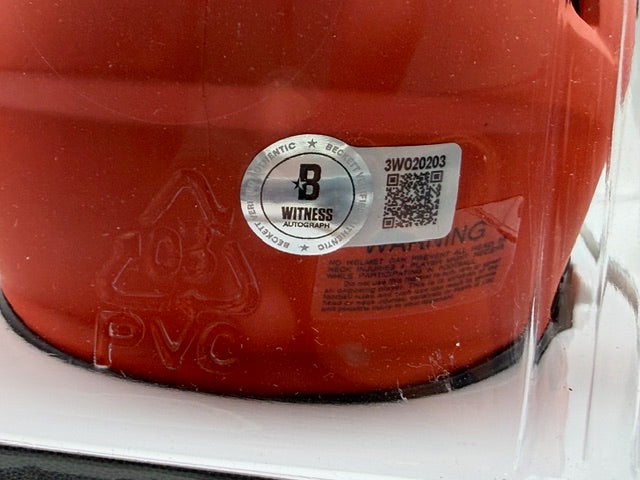 Luther Burden Autographed Chicago Bears Rave Mini Helmet - Beckett