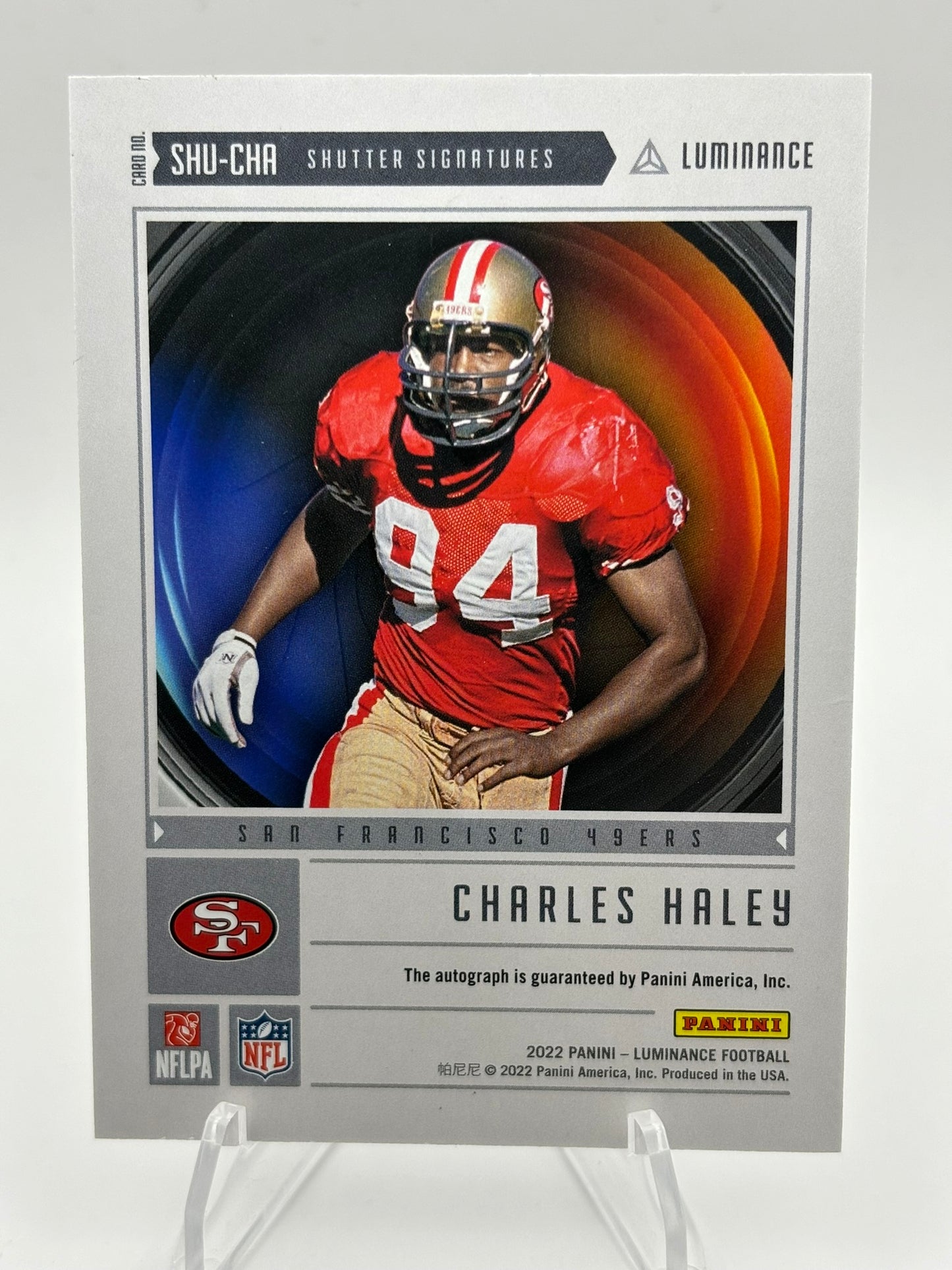 2022 Panini Luminance Shutter Signatures Charles Haley /75 Auto 49ers
