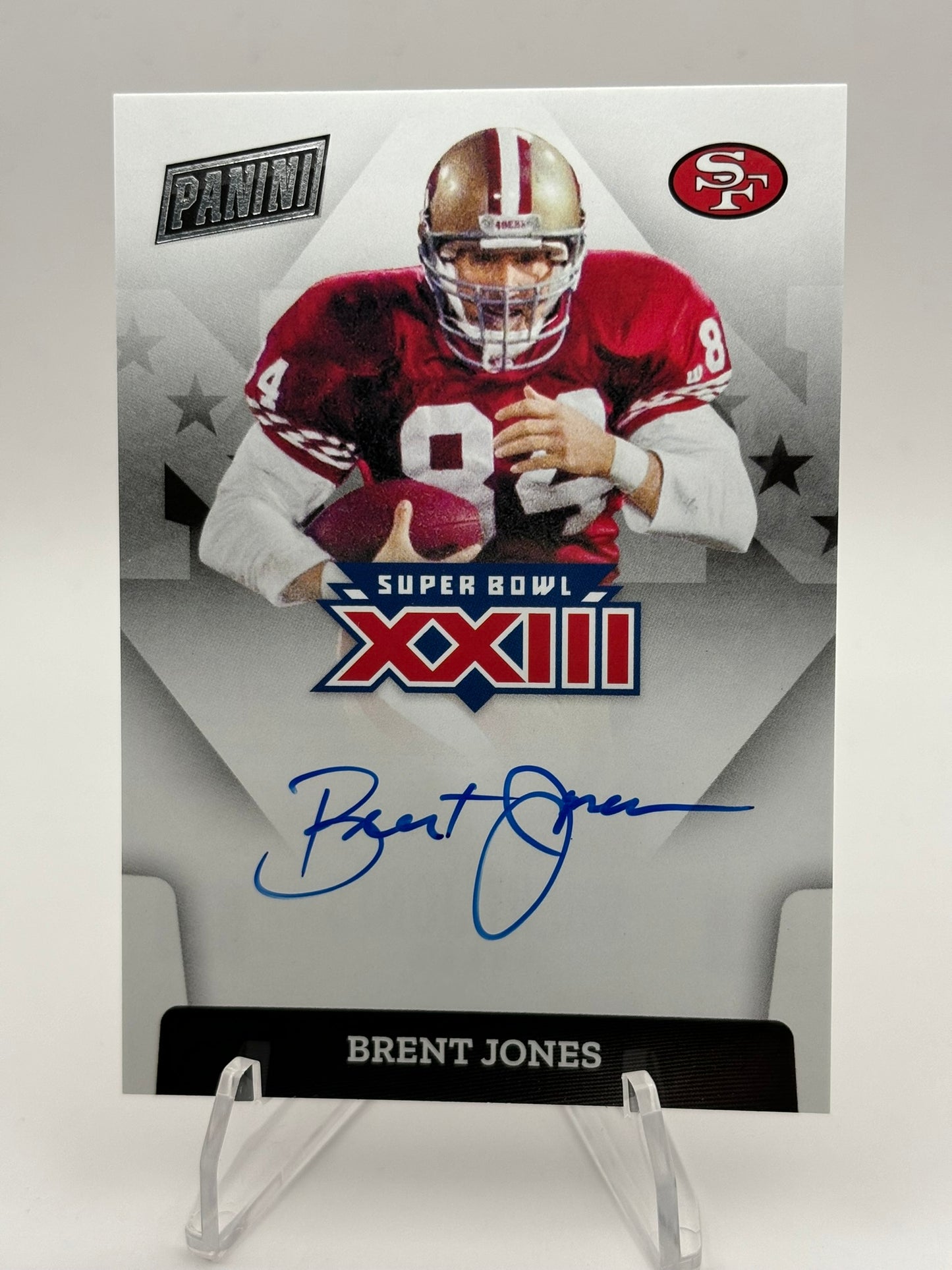 2022 Panini Select Super Bowl Signatures Brent Jones #SBXXIII-BJ Auto
