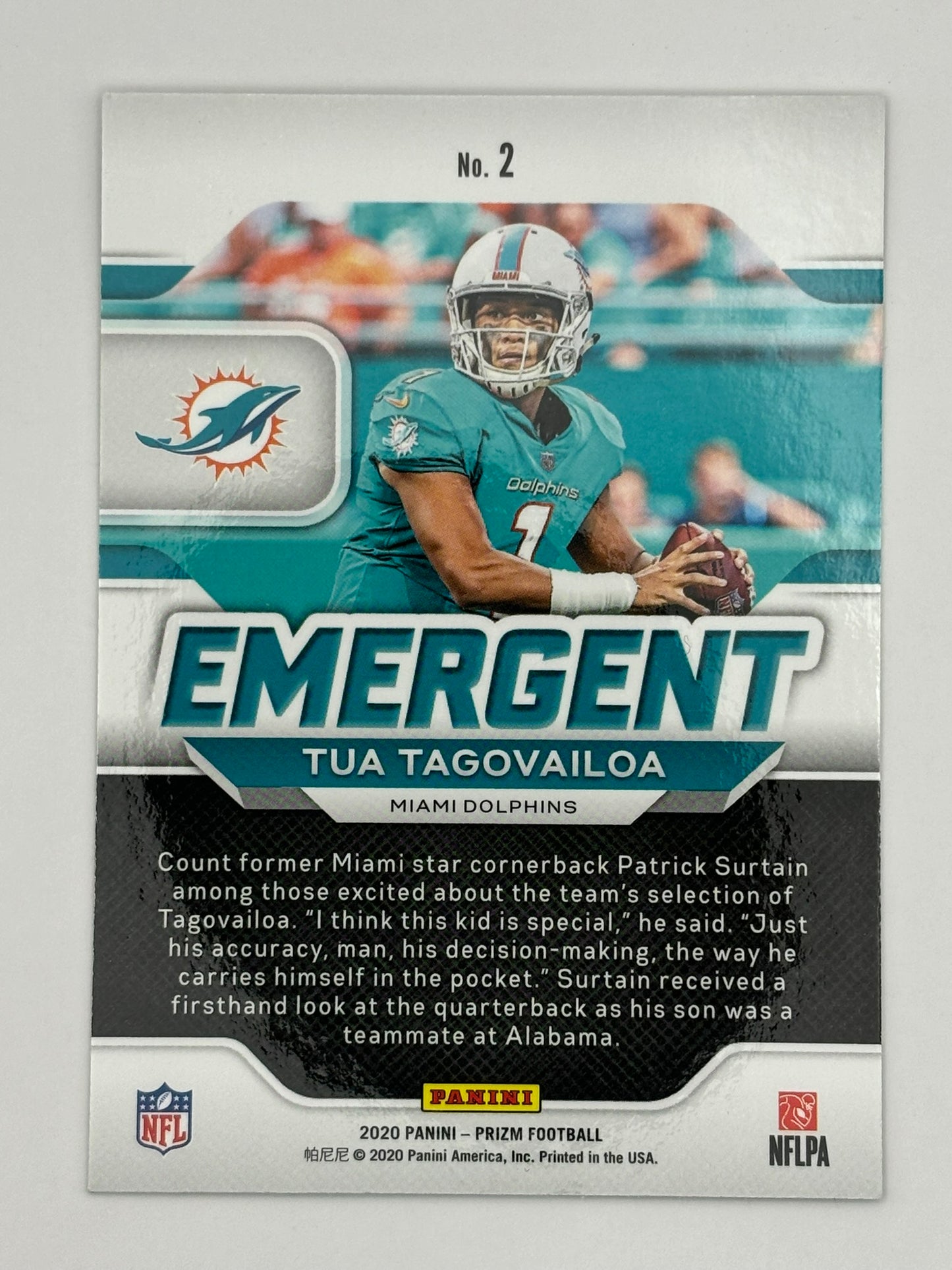 2020 Prizm Emergent Tua Tagovailoa Rookie