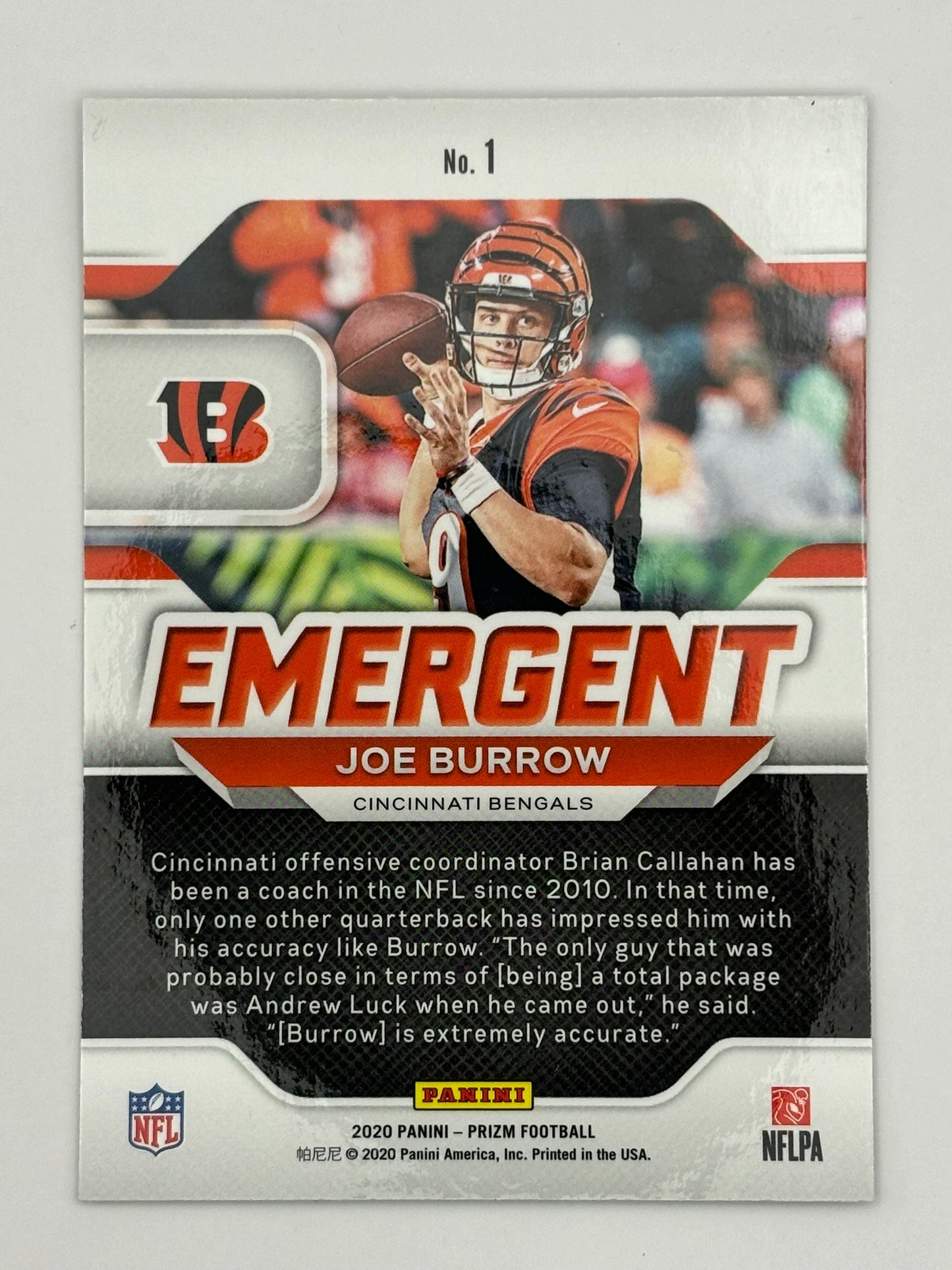 2020 Prizm Emergent Joe Burrow Rookie