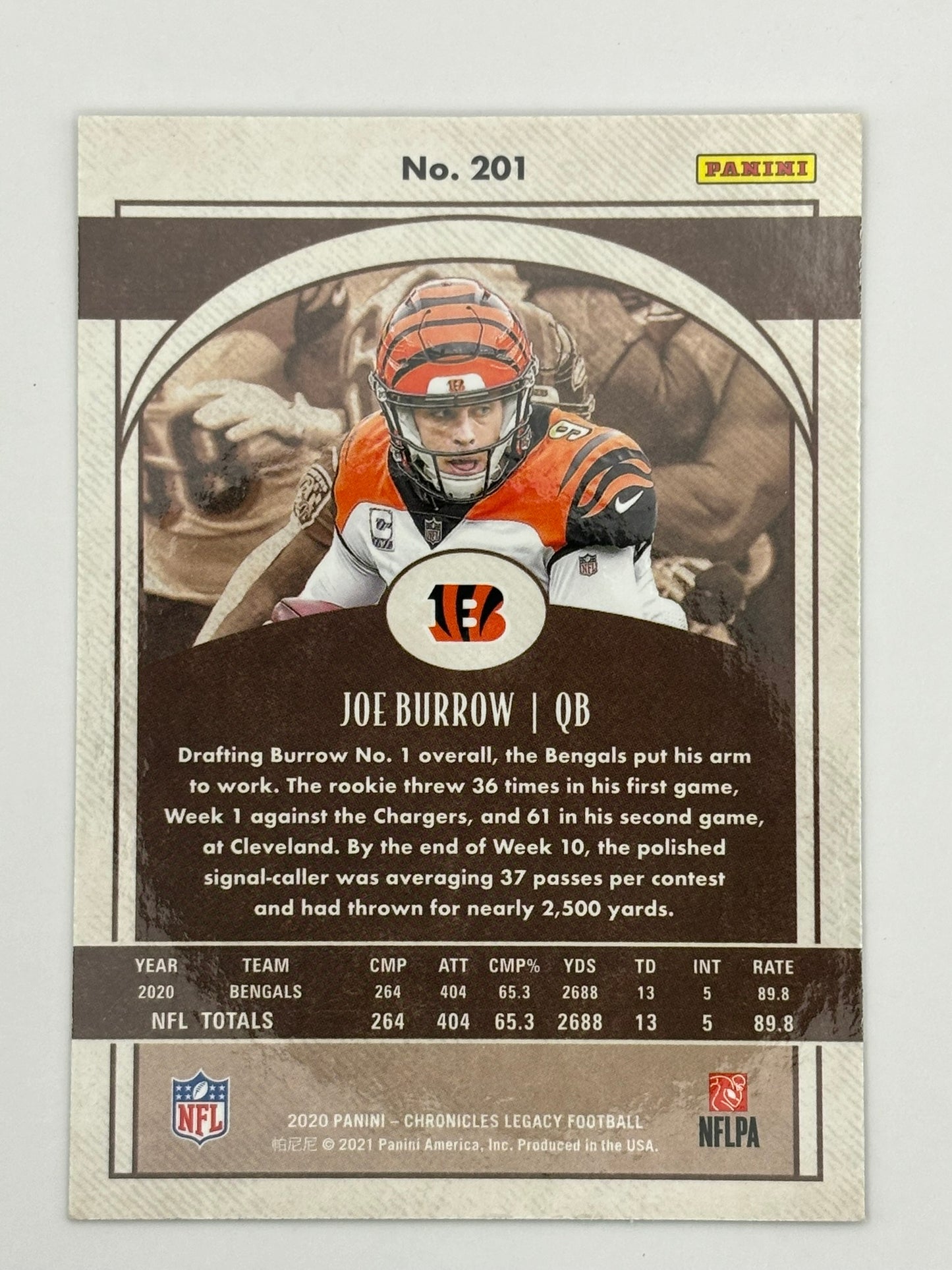2020 Legacy Joe Burrow Rookie