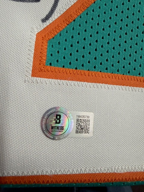 Devon Achane Autographed SIGNED Jersey - Teal - Beckett Authenticated