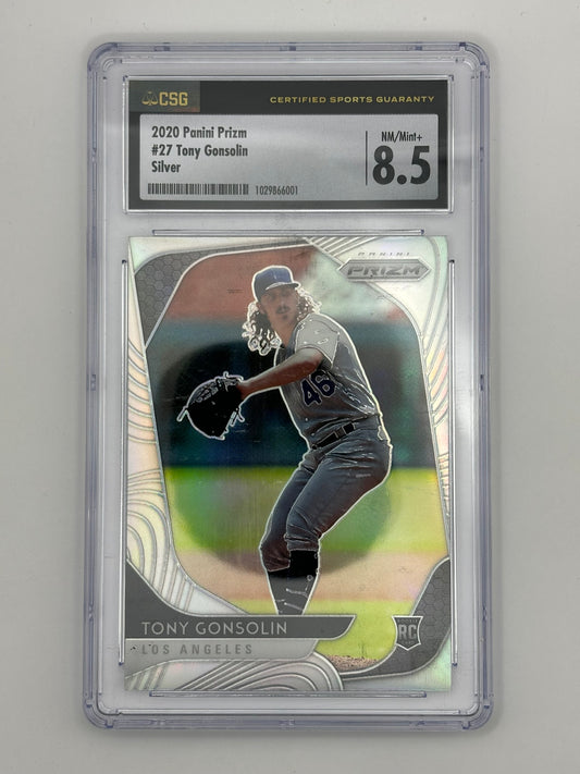 2020 Prizm Tony Gonsolin Silver Rookie CSG 8.5