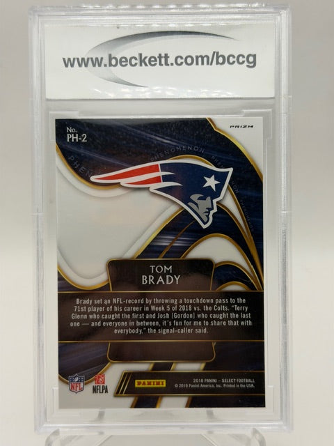 2018 Panini Select Phenomenon Silver Prizm Tom Brady #PH2 BCCG 10 GEM